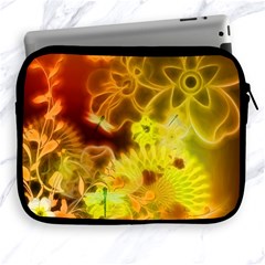 Glowing Colorful Flowers Apple Ipad 2/3/4 Zipper Cases