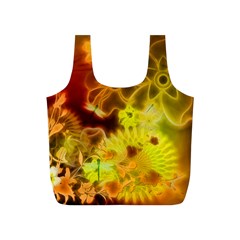 Glowing Colorful Flowers Full Print Recycle Bags (s) 