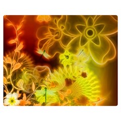 Glowing Colorful Flowers Double Sided Flano Blanket (medium) 