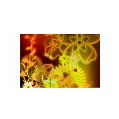 Glowing Colorful Flowers Satin Wrap