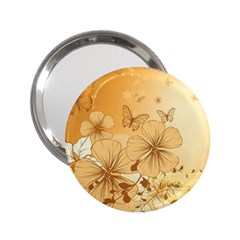 Wonderful Flowers With Butterflies 2 25  Handbag Mirrors