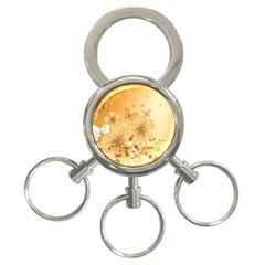 Wonderful Flowers With Butterflies 3-ring Key Chains by FantasyWorld7