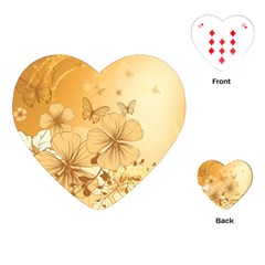 Wonderful Flowers With Butterflies Playing Cards (heart)  by FantasyWorld7