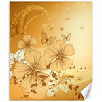 Wonderful Flowers With Butterflies Canvas 8  x 10  8.15 x9.66  Canvas - 1