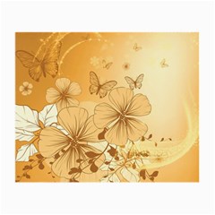 Wonderful Flowers With Butterflies Small Glasses Cloth (2-side)