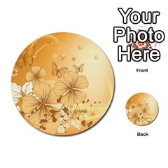 Wonderful Flowers With Butterflies Multi-purpose Cards (round) 