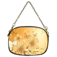 Wonderful Flowers With Butterflies Chain Purses (one Side) 