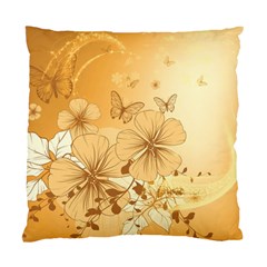 Wonderful Flowers With Butterflies Standard Cushion Case (one Side) 