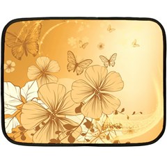 Wonderful Flowers With Butterflies Fleece Blanket (mini)