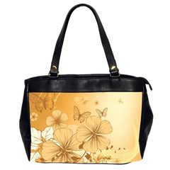 Wonderful Flowers With Butterflies Office Handbags (2 Sides) 