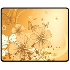 Wonderful Flowers With Butterflies Fleece Blanket (medium) 