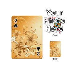 Wonderful Flowers With Butterflies Playing Cards 54 (mini)  by FantasyWorld7