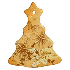 Wonderful Flowers With Butterflies Ornament (christmas Tree)