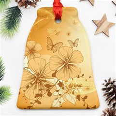 Wonderful Flowers With Butterflies Ornament (bell) 