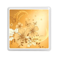 Wonderful Flowers With Butterflies Memory Card Reader (square) 