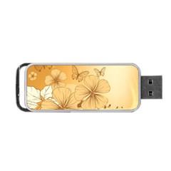 Wonderful Flowers With Butterflies Portable Usb Flash (two Sides)