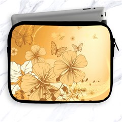 Wonderful Flowers With Butterflies Apple Ipad 2/3/4 Zipper Cases by FantasyWorld7