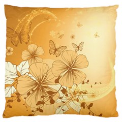 Wonderful Flowers With Butterflies Standard Flano Cushion Cases (one Side) 