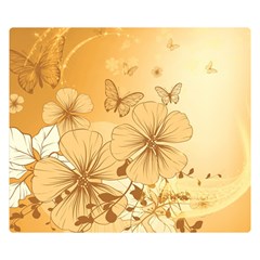 Wonderful Flowers With Butterflies Double Sided Flano Blanket (small) 