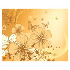 Wonderful Flowers With Butterflies Double Sided Flano Blanket (medium) 