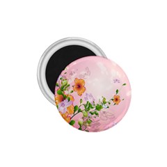 Beautiful Flowers On Soft Pink Background 1 75  Magnets