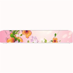 Beautiful Flowers On Soft Pink Background Small Bar Mats