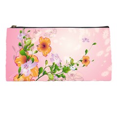 Beautiful Flowers On Soft Pink Background Pencil Cases by FantasyWorld7