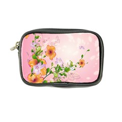 Beautiful Flowers On Soft Pink Background Coin Purse