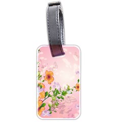 Beautiful Flowers On Soft Pink Background Luggage Tags (two Sides)