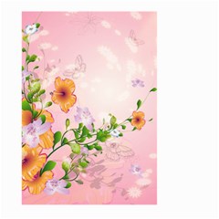 Beautiful Flowers On Soft Pink Background Large Garden Flag (two Sides)