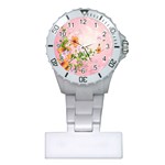 Beautiful Flowers On Soft Pink Background Nurses Watches Front