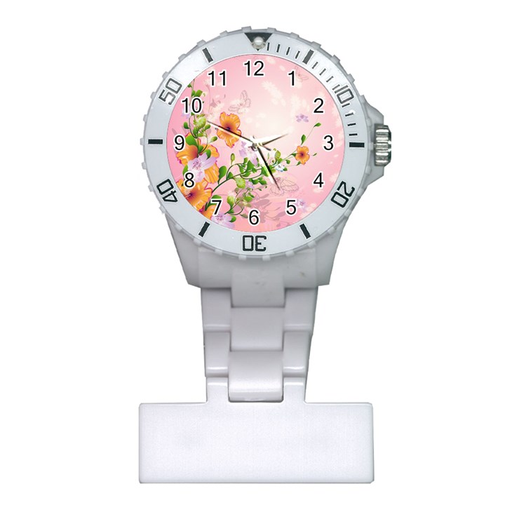 Beautiful Flowers On Soft Pink Background Nurses Watches