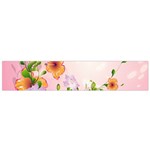 Beautiful Flowers On Soft Pink Background Flano Scarf (Small)  Front