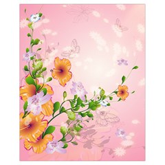 Beautiful Flowers On Soft Pink Background Drawstring Bag (small)