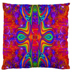 Abstract 1 Large Flano Cushion Cases (one Side) 