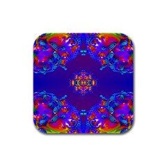 Abstract 2 Rubber Square Coaster (4 Pack)  by icarusismartdesigns