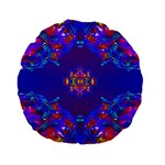 Abstract 2 Standard 15  Premium Flano Round Cushions Front