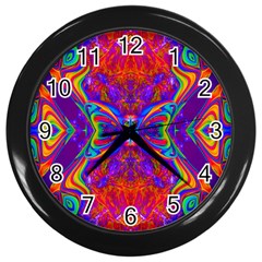 Butterfly Abstract Wall Clock (black)