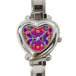 Butterfly Abstract Heart Italian Charm Watch Front