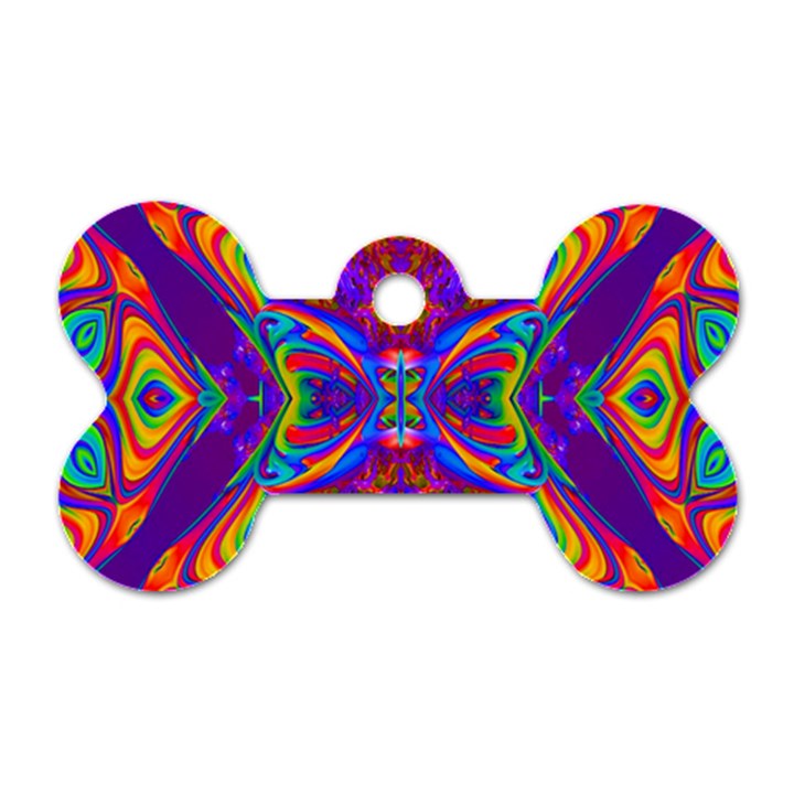 Butterfly Abstract Dog Tag Bone (Two Sides)