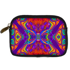 Butterfly Abstract Digital Camera Leather Case by icarusismartdesigns