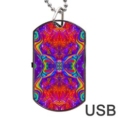 Butterfly Abstract Dog Tag Usb Flash (one Side) by icarusismartdesigns