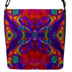 Butterfly Abstract Flap Closure Messenger Bag (s) by icarusismartdesigns