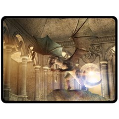 The Dragon Fleece Blanket (large)  by FantasyWorld7