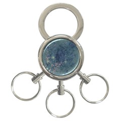 Vintage Floral In Blue Colors 3-ring Key Chains