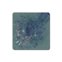 Vintage Floral In Blue Colors Square Magnet