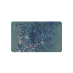 Vintage Floral In Blue Colors Magnet (name Card)