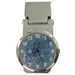 Vintage Floral In Blue Colors Money Clip Watches Front