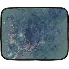 Vintage Floral In Blue Colors Fleece Blanket (mini)