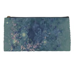 Vintage Floral In Blue Colors Pencil Cases